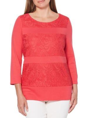 Rafaella Floral Embroidered Top