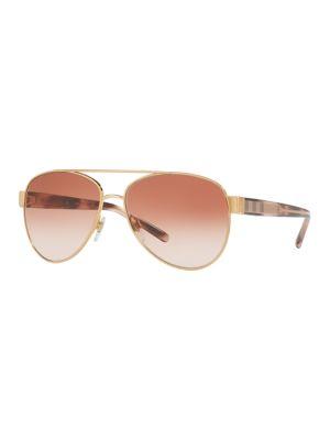 Burberry 57mm Pilot Sunglasses