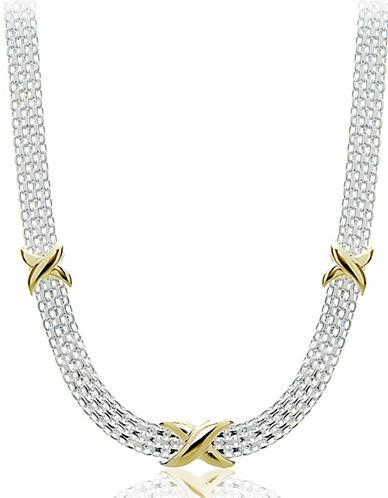 Lord & Taylor Sterling Silver Two-tone Necklace
