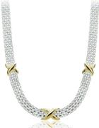 Lord & Taylor Sterling Silver Two-tone Necklace