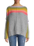 Free People Knit Wool Rainbow Sweater