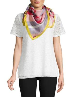 Kate Spade New York Concentric Spade Silk Scarf