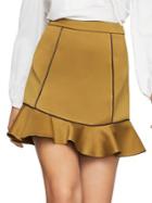 Bcbgmaxazria Satin Flared Mini Skirt