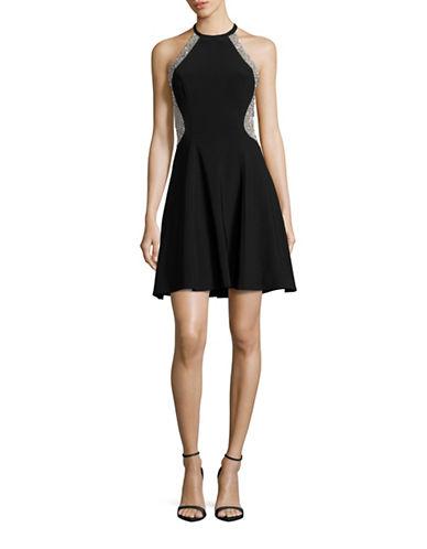 Xscape Illusion Panelled Fit And Flare Dress