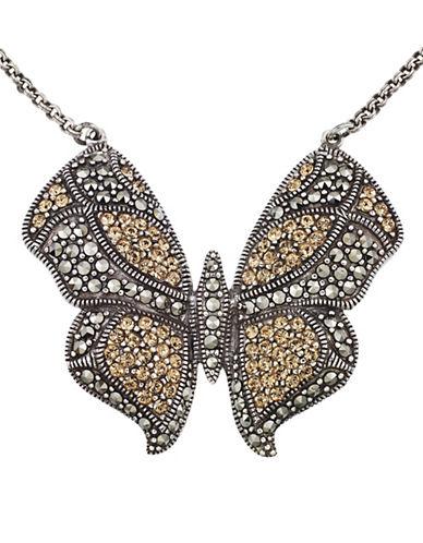 Lord & Taylor Crystal Butterfly Pendant Necklace