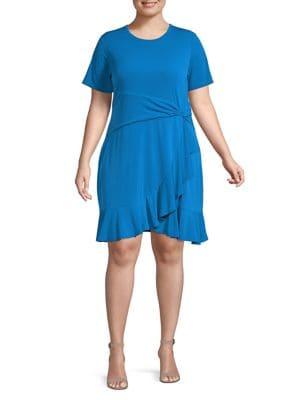 Michael Michael Kors Plus Twist Waist Short-sleeve Dress