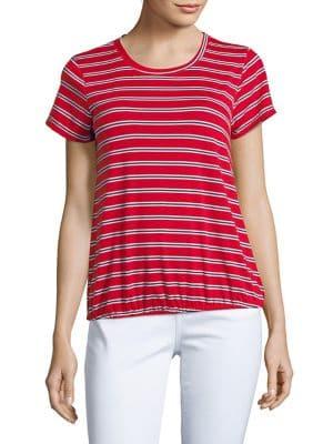 Design Lab Elastic-hem Stripe Tee