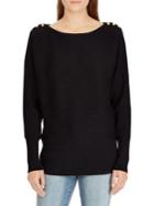 Lauren Ralph Lauren Button-shoulder Boatneck Sweater