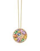 Effy Watercolor Diamond, Sapphire, Tsavorite & 14k Yellow Gold Pendant Necklace