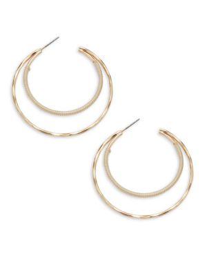 Design Lab Lord & Taylor Wrap Double Hoop Earrings