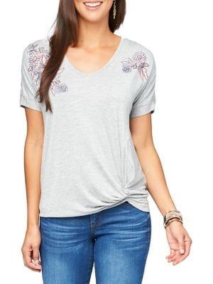Democracy Heathered Short-sleeve Top