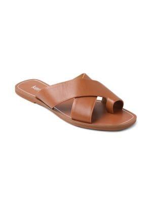 Kensie Nola Leather Crisscross Sandals