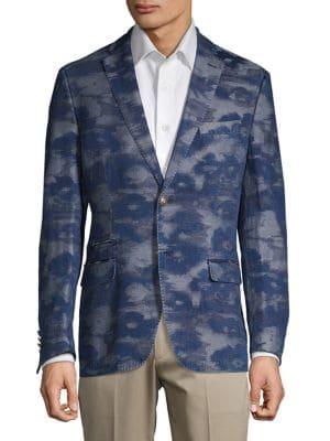 Tallia Orange Denim Camo Blazer