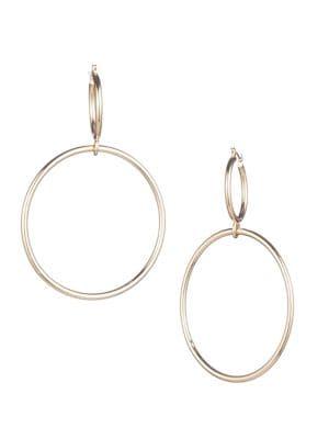 Trina By Trina Turk Goldtone Hoop Drop Earrings