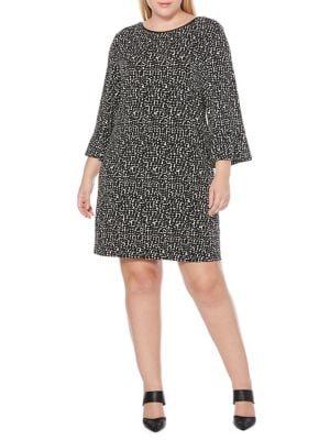 Rafaella Plus Printed Long-sleeve Dress