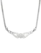 Lord & Taylor Diamond And Sterling Silver Statement Necklace