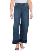 Addition Elle Love And Legend Plus Distressed Wide-leg Jeans