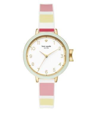 Kate Spade New York Park Row Silicone Strap Watch