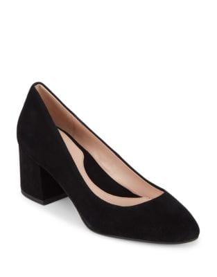 Taryn Rose Rochelle Block-heel Suede Pumps