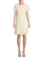 Michael Michael Kors Ruffled-hem Lace Tee Dress