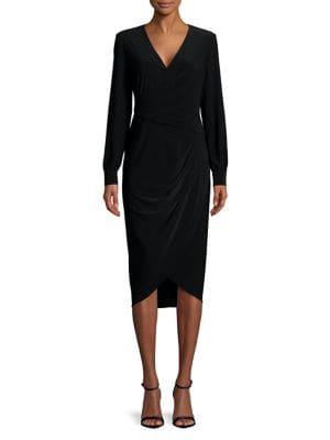 Adrianna Papell Draped Jersey Sheath Dress