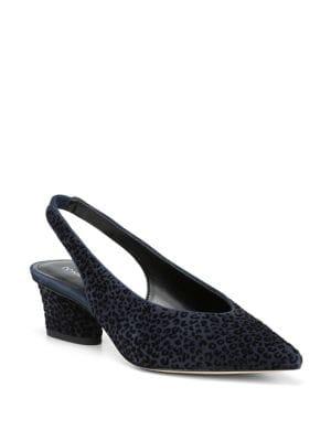 Donald J Pliner Gema Leopard Suede Slingback Pumps