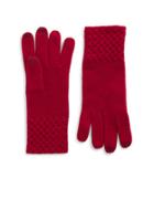 Lord & Taylor Knit Cuff Cashmere Gloves