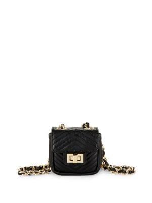 Steve Madden Goldtone And Chevron Belt Bag