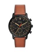 Fossil Goodwin Logo Leather Watch