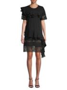 Caara Ruffle & Lace-trimmed A-line Dress