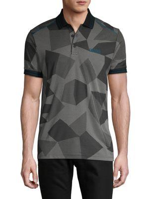 Boss Geometric-print Polo