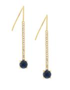 Botkier New York Lapis Lazuli, Crystal And 12k Gold-plated Drop Earrings