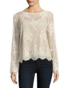 Vince Camuto Mesh Overlay Top