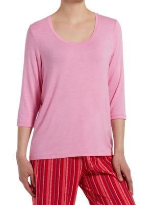 Hue Three-quarter Sleeve Scoop-neck Tee