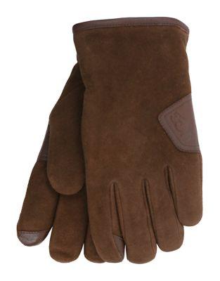 Ugg Smart Suede Faux-fur Gloves