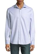 Black Brown Slim-fit Solid Button-down Shirt