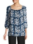 Bailey 44 Floral Cinched-neck Top