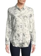 T Tahari Printed Button-down Shirt