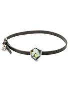 Uno De 50 Swarovski Crystal Leather Bracelet