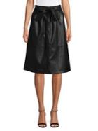 Frnch Faux Leather Tie Skirt