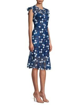 Elie Tahari Florance Floral Lace Sheath Dress