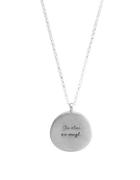 Dogeared Maya Angelou The Legacy Sterling Silver You Alone Are Enough Pendant Necklace