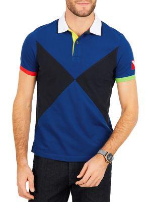 Nautica Slim Fit Moisture Wicking Color Block Polo Shirt