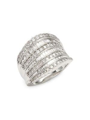 Effy 14k White Gold And 1.45 Tcw Diamond Ring