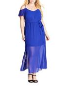City Chic Plus Off-the-shoulder Short Sleeve Dress
