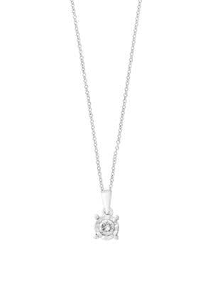 Effy Pave Classica Diamond And 14k White Gold Pendant