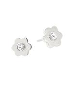 Michael Kors Flower Power Silvertone Stud Earrings