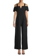 Eliza J Petite Cold-shoulder Wide-leg Jumpsuit