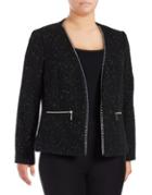 Michael Michael Kors Plus Chain Detailed Tweed Jacket