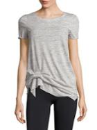 Marc New York Performance Heathered Side-ruched Tee